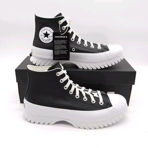 Converse Womens‎ 10.5 Mens 8.5 Chuck Taylor All Star Lugged 2.0 Leather Hi Black